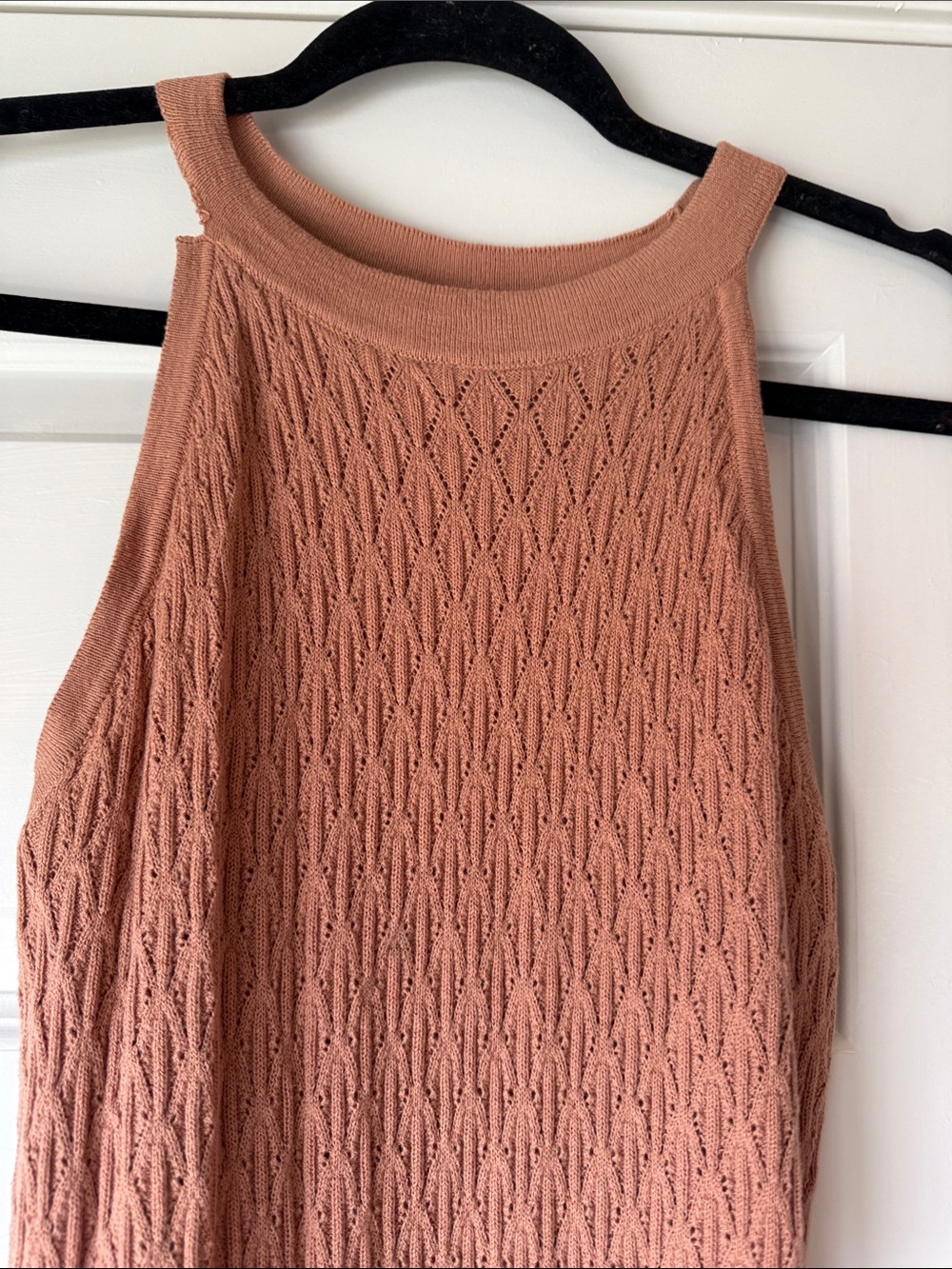 House of Harlow 1960 Ribbed Maxi Dress Skirt in Dusty Rose - Picture 3 of 10